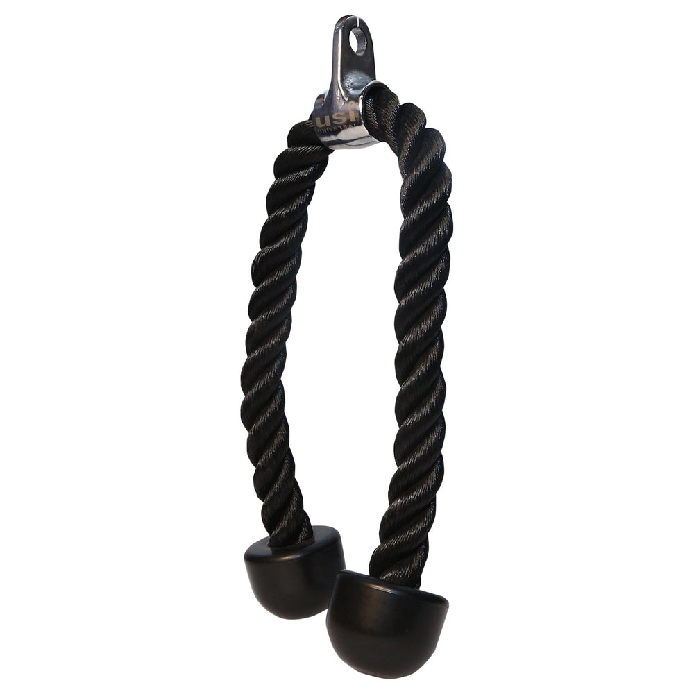 USI Universal CATR Tricep Rope – Heavy-Duty Black Cable Attachment for Triceps, Biceps, Back, and Shoulder Pulley Workouts at Home or Gym