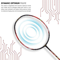Li-Ning Turbo 99 Unstrung Carbon Fibre Badminton Racket – Lightweight, High-Power & Durable with Free Full Cover (Black/Red) - Best Price online Prokicksports.com