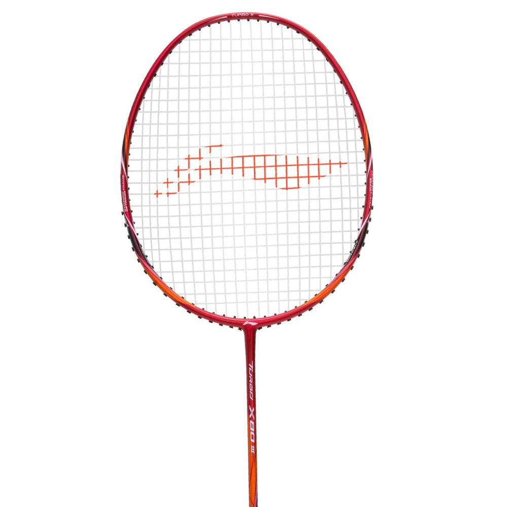 Li-Ning Turbo X80 III Badminton Racket, Red/Copper - Best Price online Prokicksports.com
