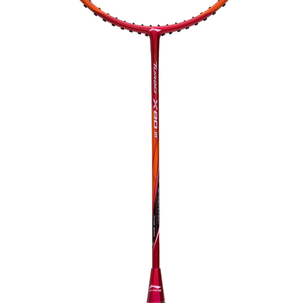 Li-Ning Turbo X80 III Badminton Racket, Red/Copper - Best Price online Prokicksports.com