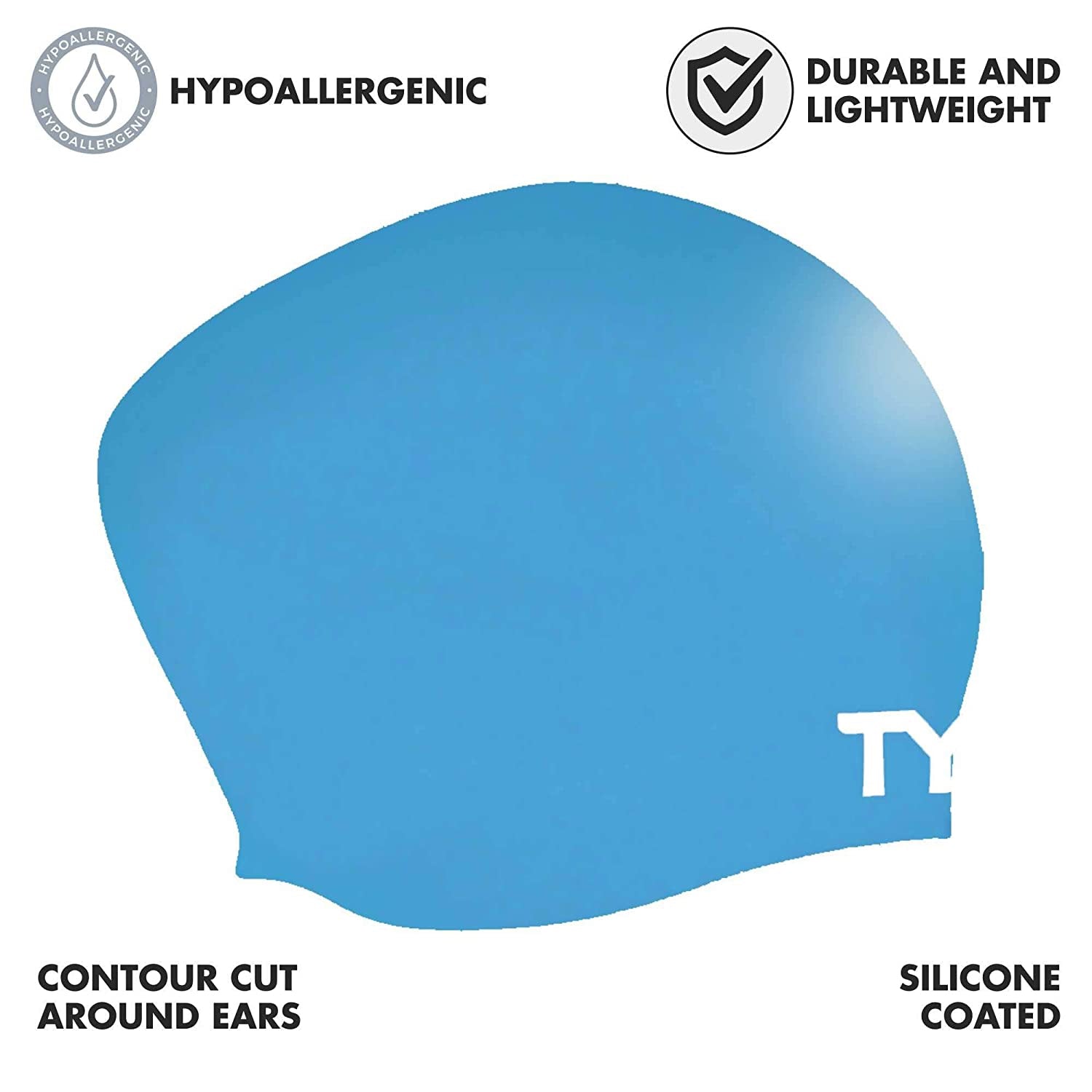 TYR Long Hair Silicone Swim Cap, Black - Adult - Best Price online Prokicksports.com