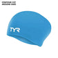 TYR Long Hair Silicone Swim Cap, Black - Adult - Best Price online Prokicksports.com