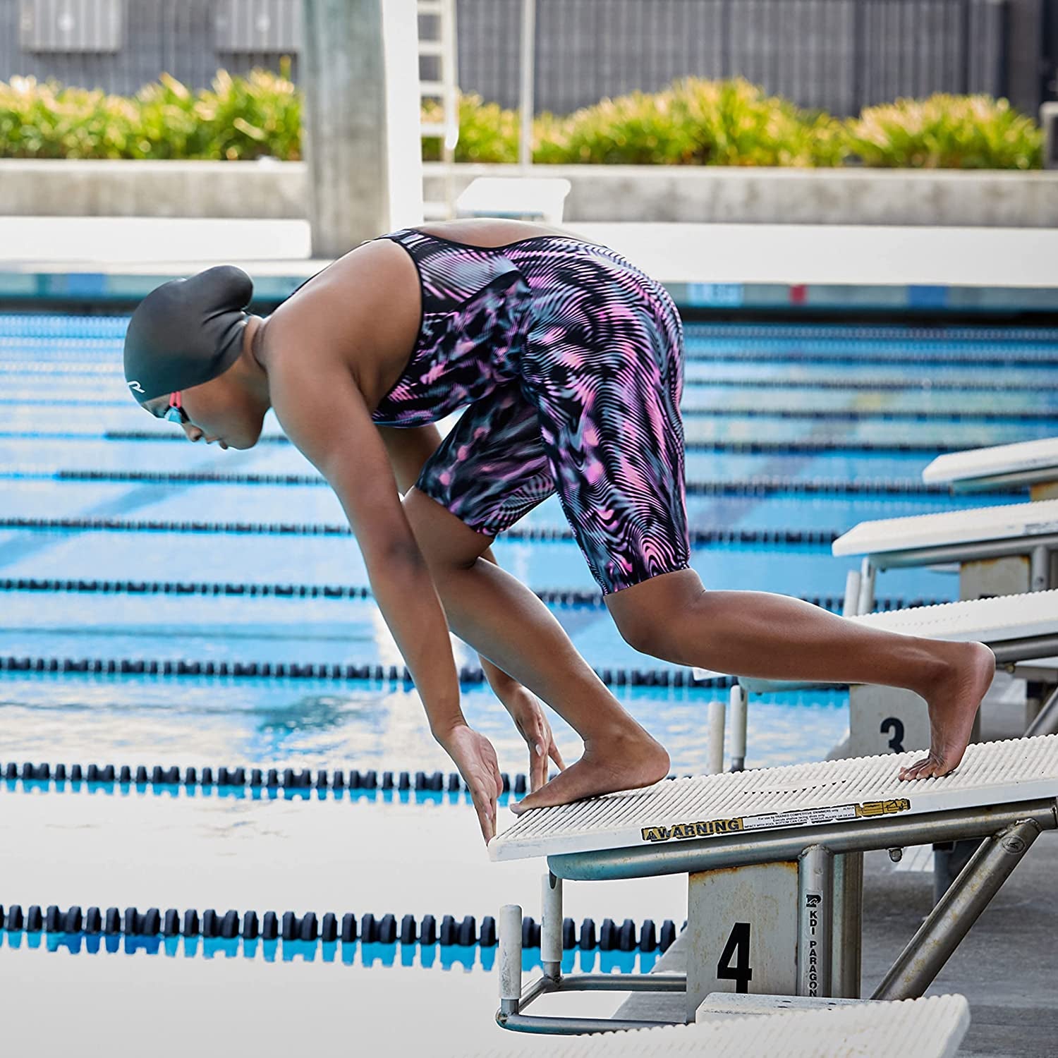 TYR Long Hair Silicone Swim Cap, Black - Adult - Best Price online Prokicksports.com