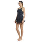 Speedo Female Swimwear Racerback Swimdress with Boyleg (Navy/Wild Lime) - Best Price online Prokicksports.com