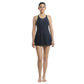 Speedo Female Swimwear Racerback Swimdress with Boyleg (Navy/Wild Lime) - Best Price online Prokicksports.com