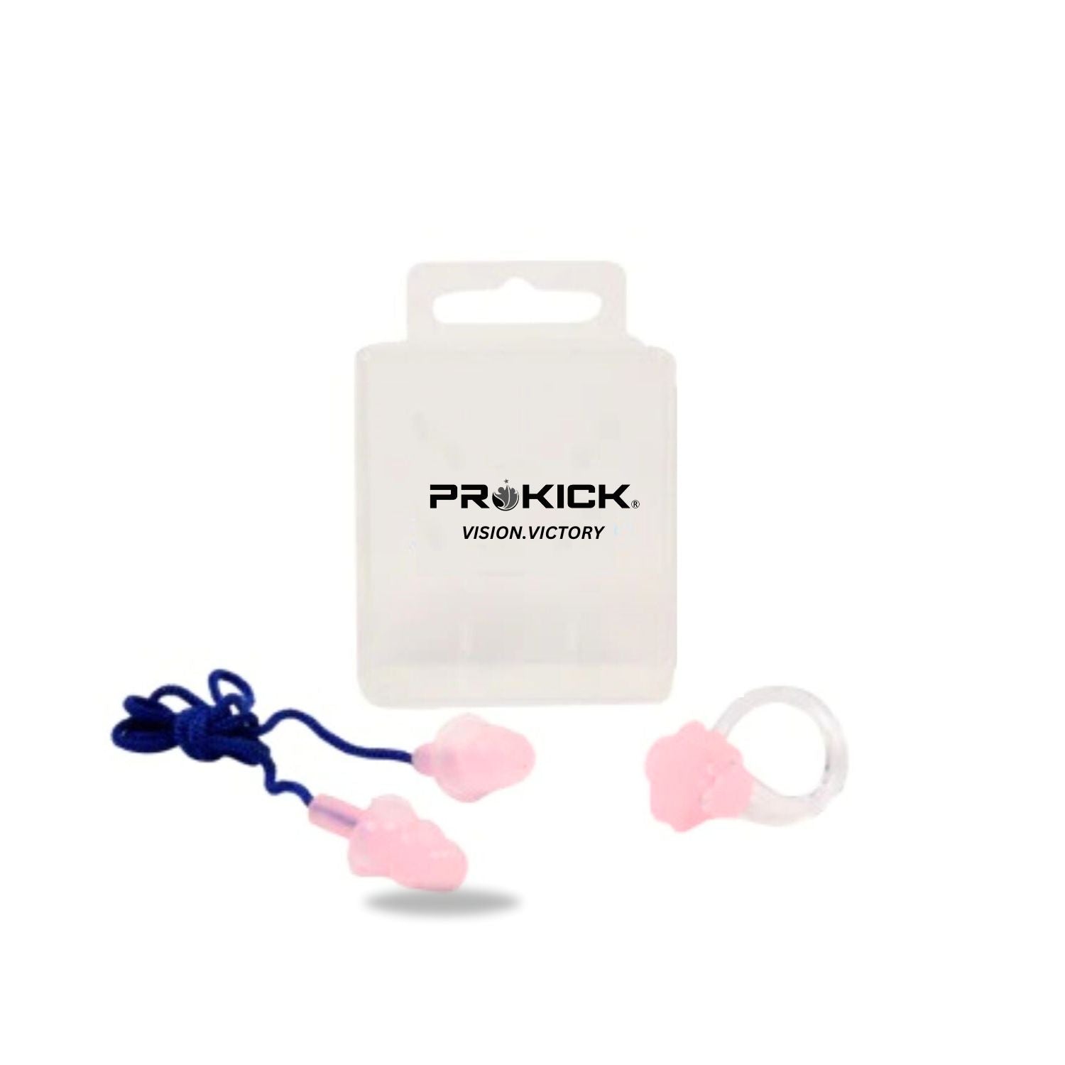 Prokick Swimming Ear Plug with Nose Clip | Assorted Colors | Comfortable Waterproof Protection Soft Silicone, Waterproof Reusable for Swimming, Diving Water Sports - Best Price online Prokicksports.com