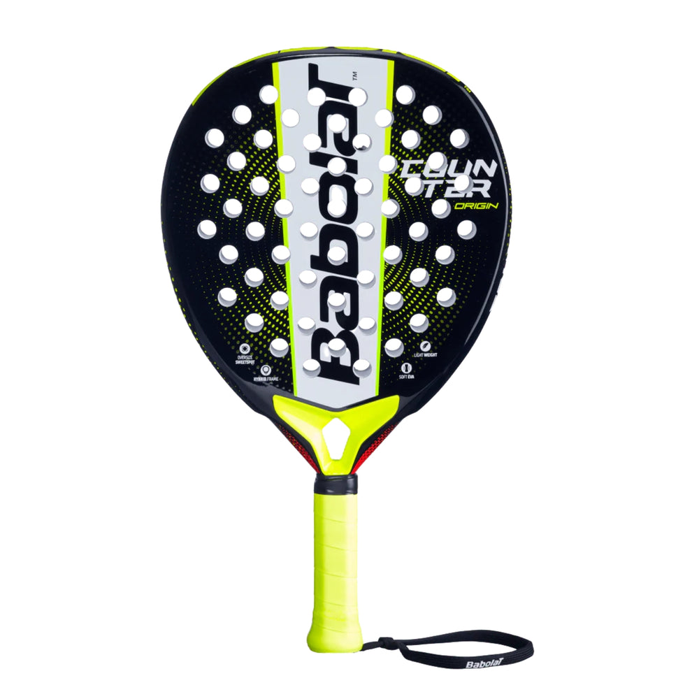 Babolat 150154 Counter Origin Padel Racquet – Black/Fluorescent Green | 355g | Durable & Powerful Racquet for Control & Stability | Ideal for Defensive Padel Players - Best Price online Prokicksports.com
