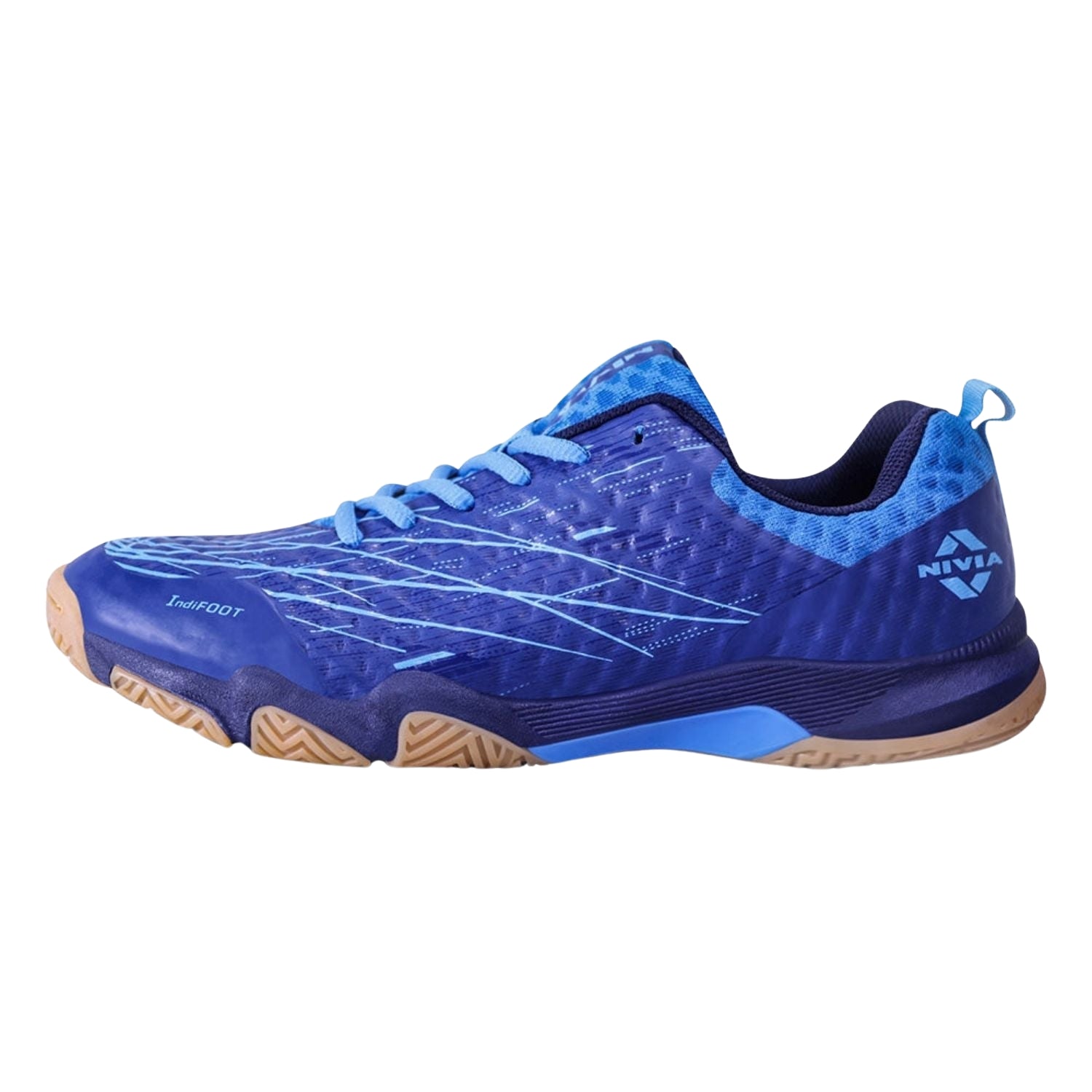 Nivia Power Strike 3.0 Badminton Shoes – Duofoam Cushioning, Fusion Technology, Asymmetrical Upper, Non-Marking Rubber Outsole | Lightweight | For Badminton, Volleyball, Squash,Fit For All Indoor Games - Best Price online Prokicksports.com