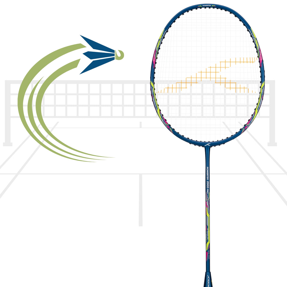 Hundred Powertek 2000 Pro Strung Badminton Racquet | Lightweight Graphite Frame, High Tension, Even Balance for Intermediate Players - Best Price online Prokicksports.com