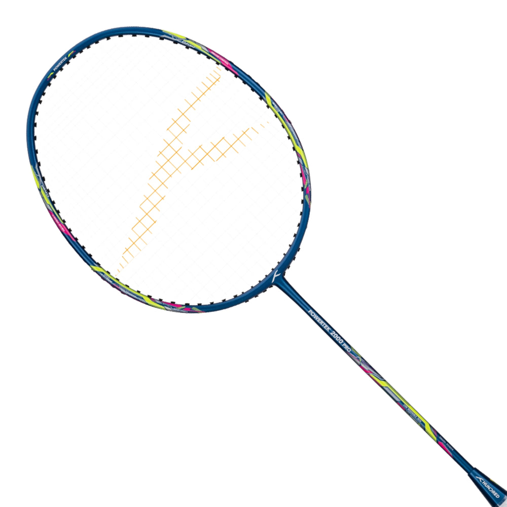 Hundred Powertek 2000 Pro Strung Badminton Racquet | Lightweight Graphite Frame, High Tension, Even Balance for Intermediate Players - Best Price online Prokicksports.com
