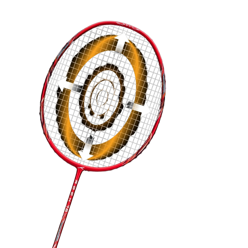 Hundred Rock 78 Unstrung Badminton Racket – Dark Red | Ultra-Light 78g Graphite Frame, 36 LBS Tension Capacity, for Intermediate & Advanced Players - Best Price online Prokicksports.com