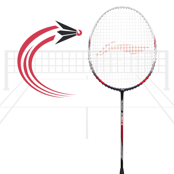 Li-Ning Turbo X 90 III Unstrung Badminton Racket – Black/White/Maroon (G6) | Lightweight All-Round Power Racket