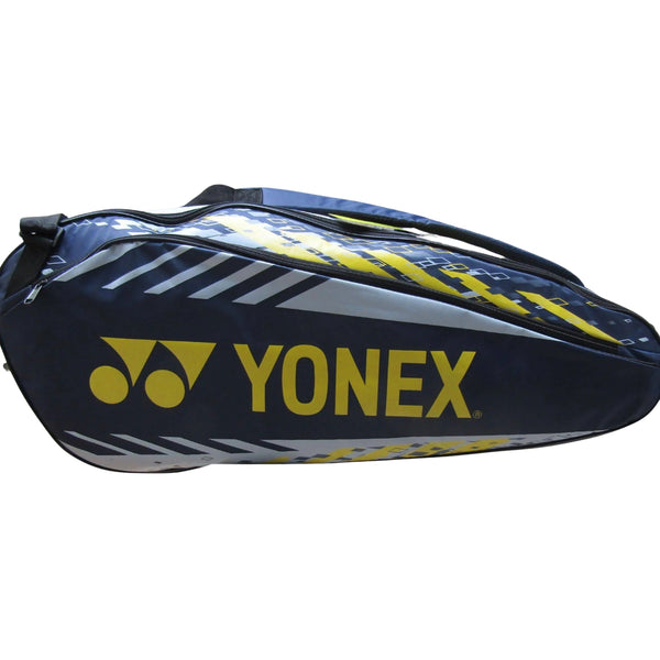 Yonex ACE1-Q014-2326-T02-S Badminton Racquet Bag - Navy/Golden Kiwi | Premium, Spacious & Durable Kit Bag | Ideal for Club & Tournament Players
