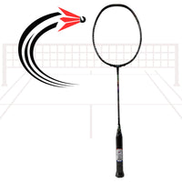 MaxBolt Gallant Tour Unstrung Badminton Racquet (3U) – Black | Lightweight Graphite Frame, Head-Heavy Balance | For Power & Professional Play - Best Price online Prokicksports.com