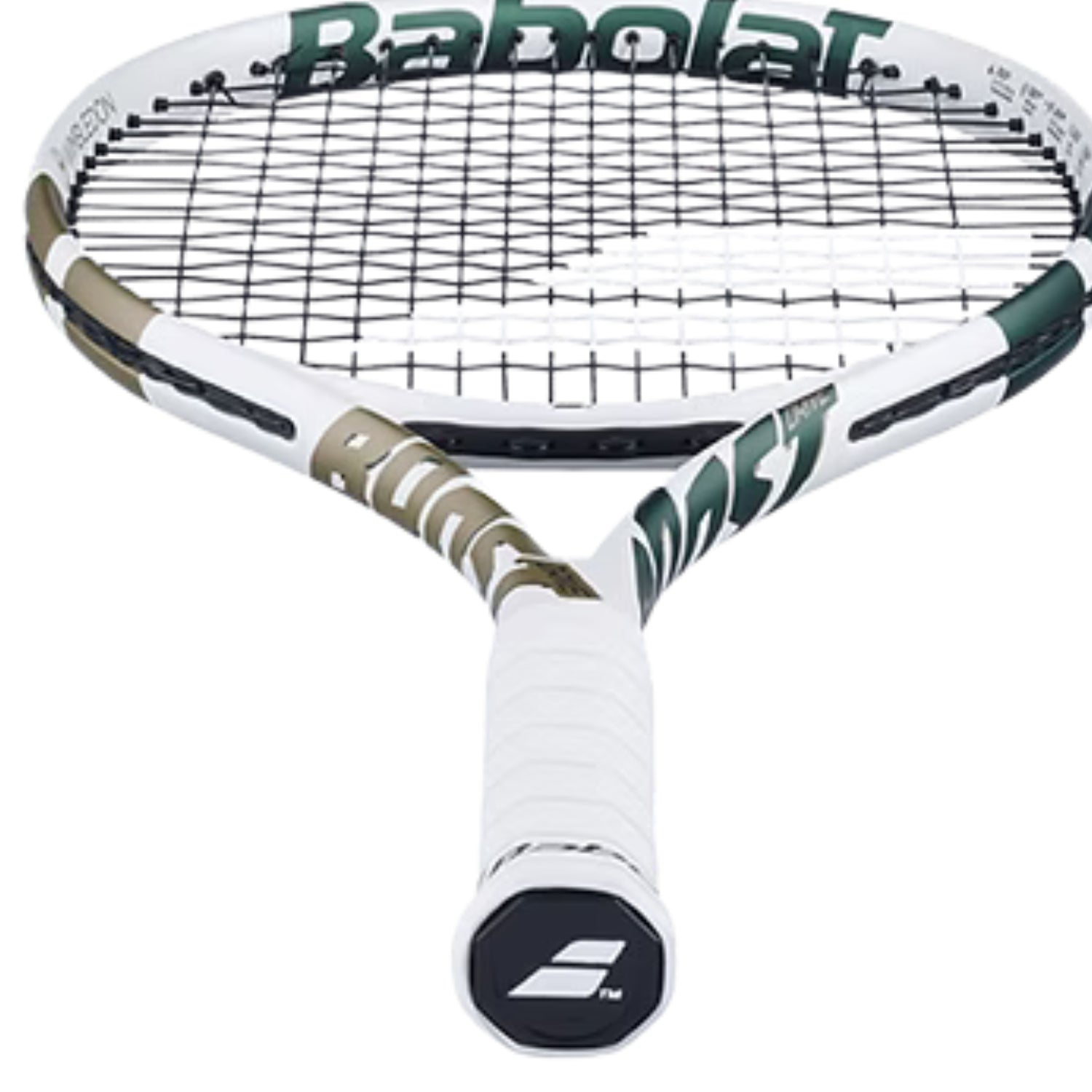 Babolat Boost Wimbledon NC Strung Tennis Racquet White/Champagne Green | Lightweight Graphite Frame, Pre-Strung – Ideal for Beginner & Intermediate Players - Best Price online Prokicksports.com