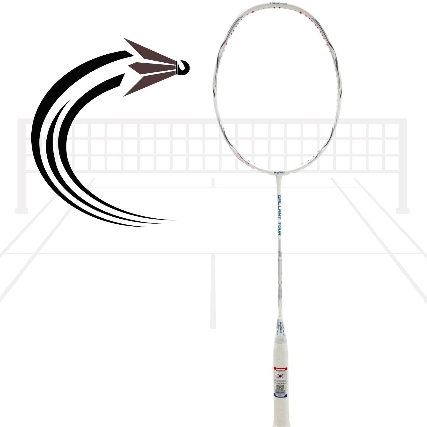 MaxBolt Gallant Tour Unstrung Badminton Racquet (3U) – Black | Lightweight Graphite Frame, Head-Heavy Balance | For Power & Professional Play - Best Price online Prokicksports.com