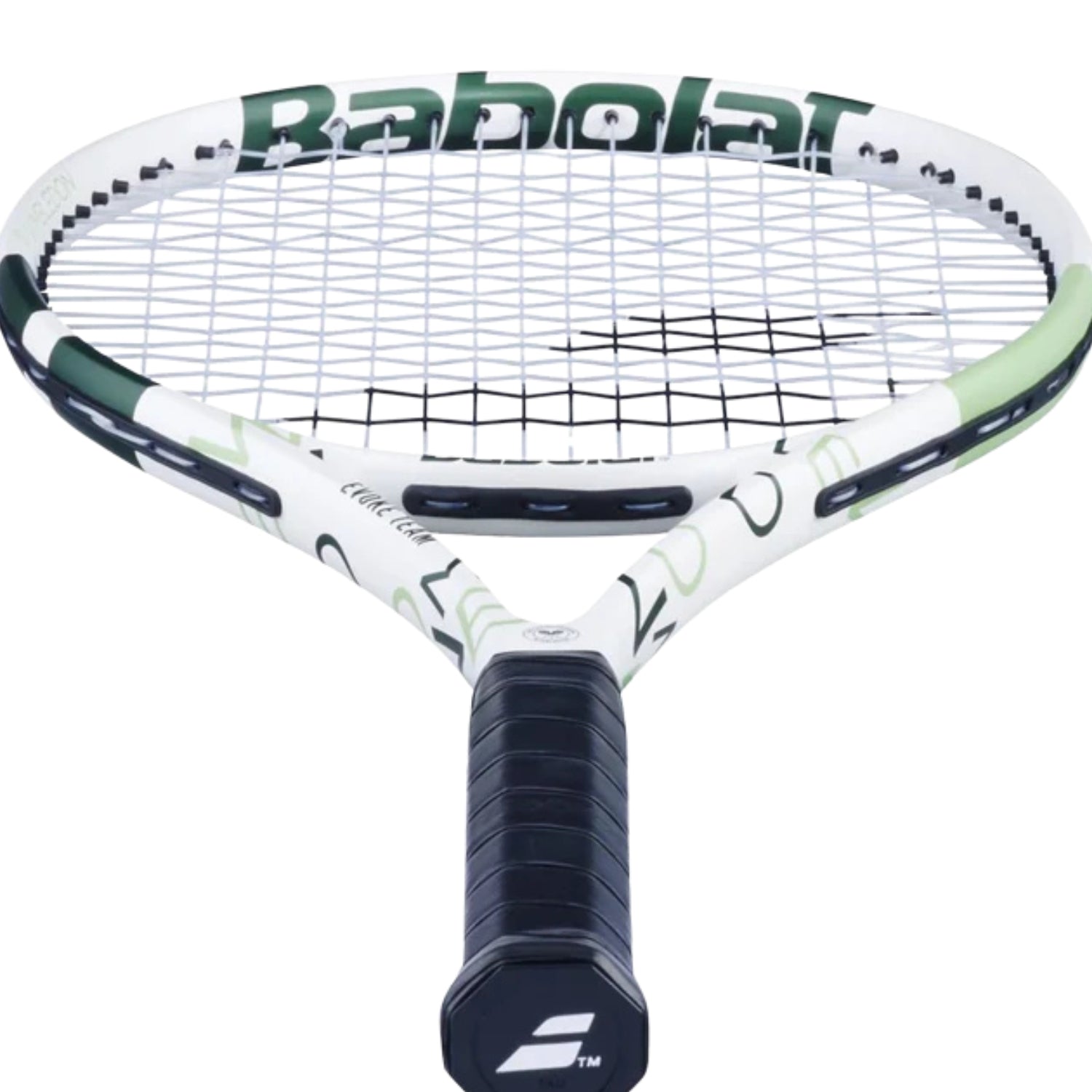 Babolat Evoke Team Wimbledon NC Strung Tennis Racquet,White/Green | Lightweight Graphite Composite, Pre-Strung – Ideal for Beginners & Casual Players - Best Price online Prokicksports.com