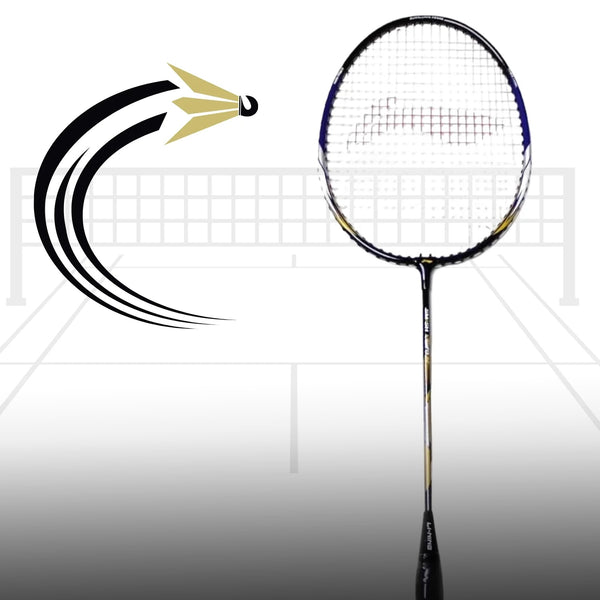 Li-Ning XP 70 IV Strung Badminton Racquet – Black/Gold | Durable Aluminum Frame, Pre-Strung Racquet for Beginners & Recreational Players