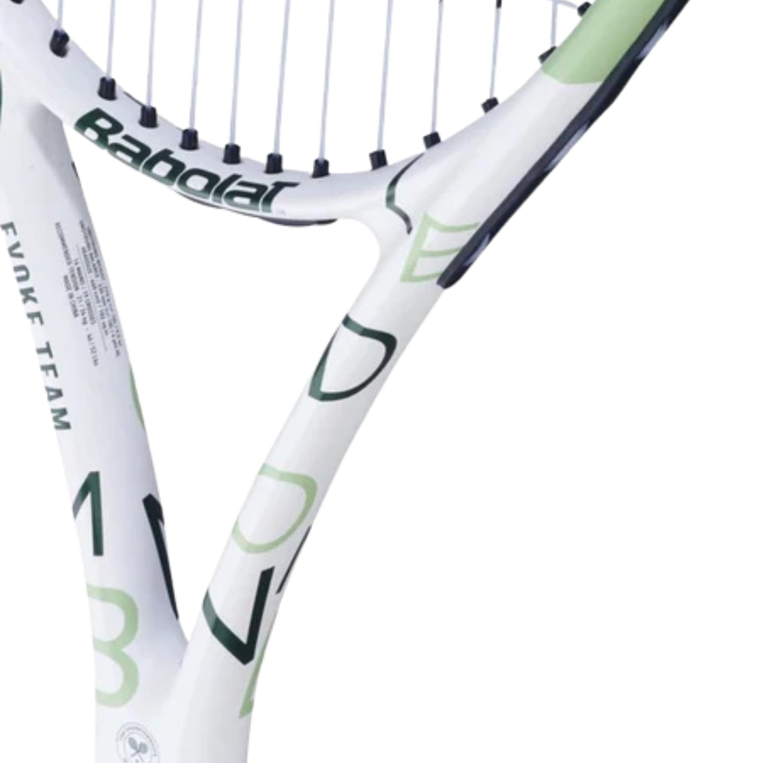 Babolat Evoke Team Wimbledon NC Strung Tennis Racquet,White/Green | Lightweight Graphite Composite, Pre-Strung – Ideal for Beginners & Casual Players - Best Price online Prokicksports.com