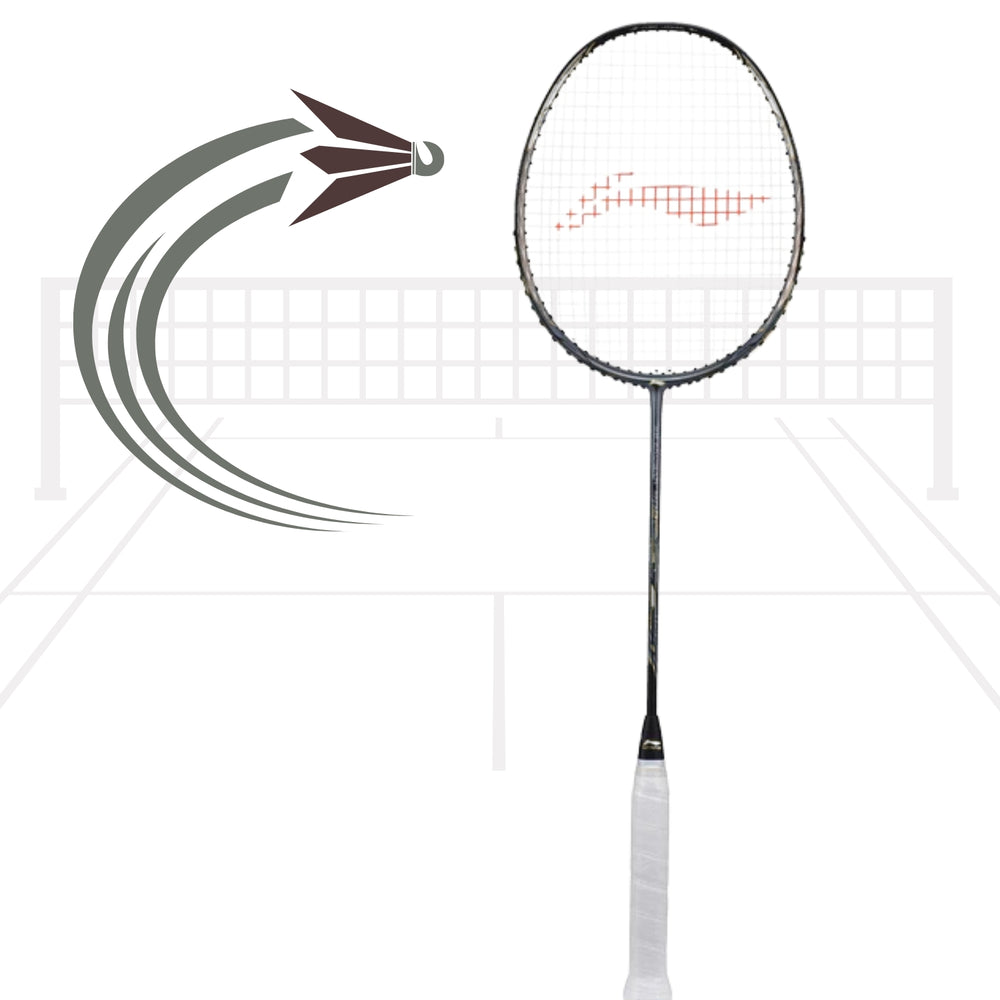 Li-Ning 3D Calibar 900C Unstrung Badminton Racquet – Black/Grey | High-Modulus Graphite Frame, Head-Heavy Balance | For Powerful Smashes & Pro Play