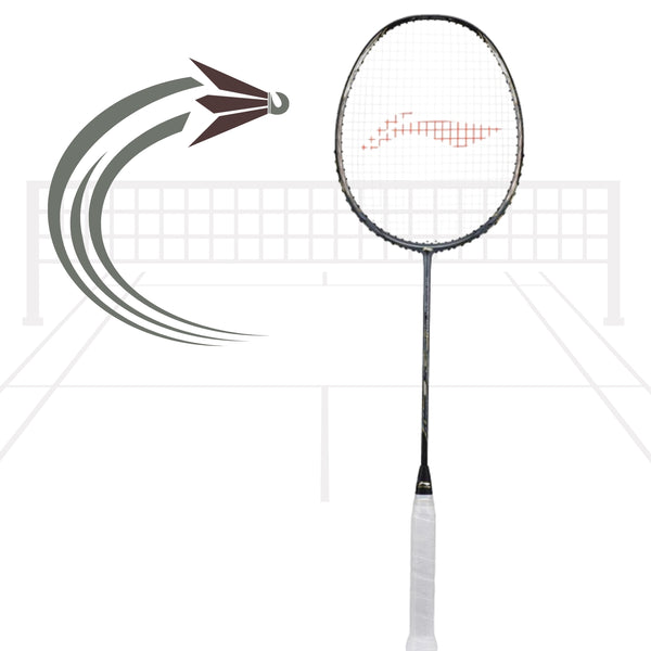 Li-Ning 3D Calibar 900C Unstrung Badminton Racquet – Black/Grey | High-Modulus Graphite Frame, Head-Heavy Balance | For Powerful Smashes & Pro Play