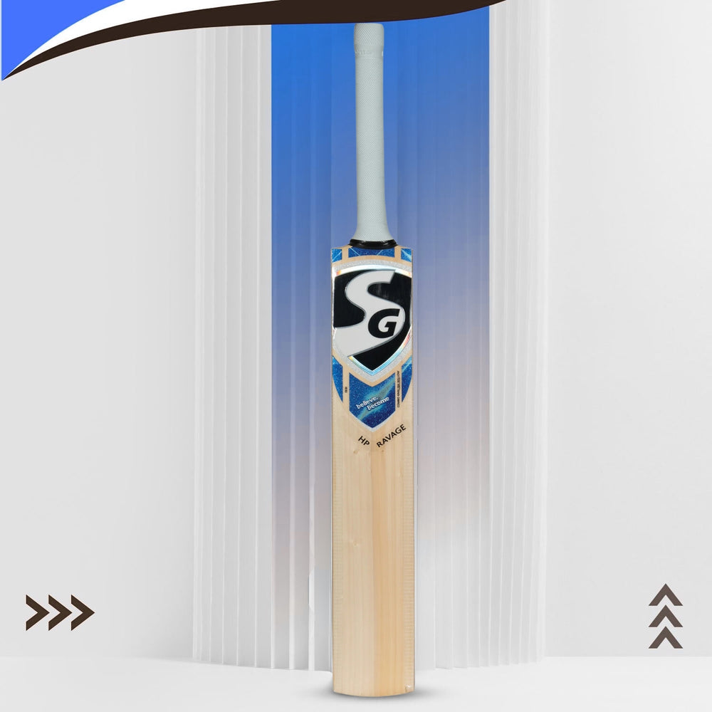 SG HP Ravage English Willow Cricket Bat Harrow | Lightweight Harrow Size Bat for Junior Cricketers | Premium Willow with Power, Balance & Control