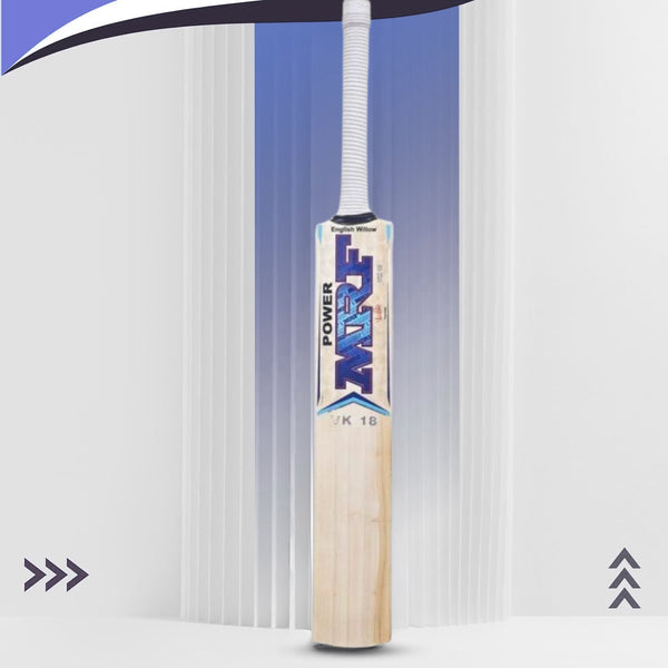 MRF Power VK 18 English Willow Cricket Bat – Short Handle, Professional Grade for Powerful Shot Making