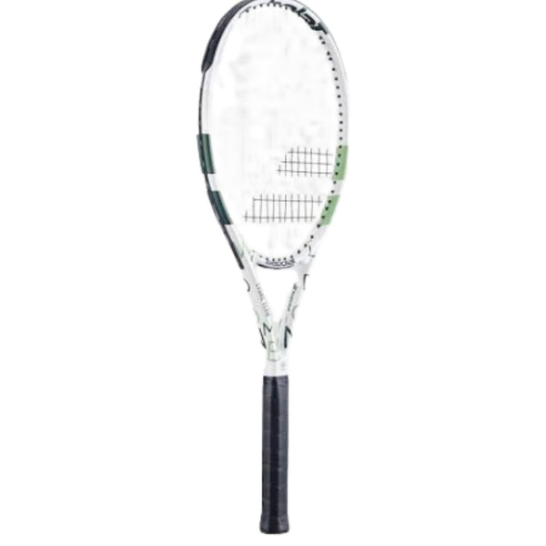 Babolat Evoke Team Wimbledon NC Strung Tennis Racquet,White/Green | Lightweight Graphite Composite, Pre-Strung – Ideal for Beginners & Casual Players