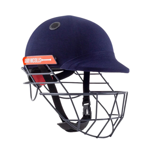 GRAY-NICOLLS Atomic 360 Stainless Steel Cricket Helmet – Navy | Lightweight Protective Headgear with ABS Shell & Adjustable Fit