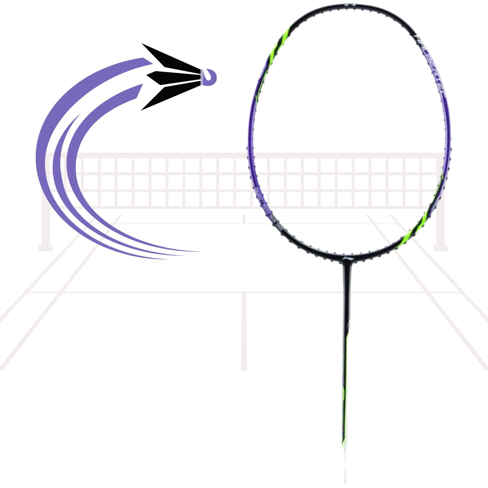 Li-Ning Halbertec 1000 Unstrung Badminton Racquet AYPV021-4, 4U5 – Lightweight Graphite Racket – For Professional Players
