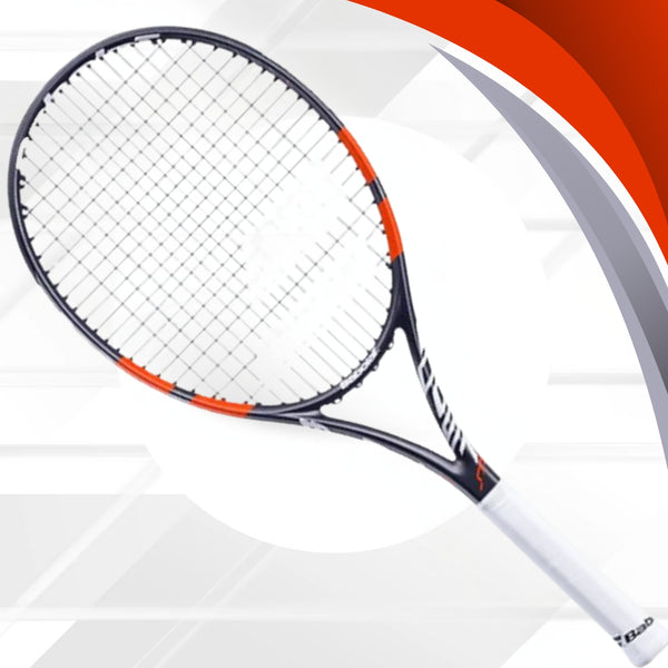 Babolat Boost Strike S NC Strung Tennis Racquet | Lightweight Graphite Frame, Pre-Strung for Power & Control – Black/Red