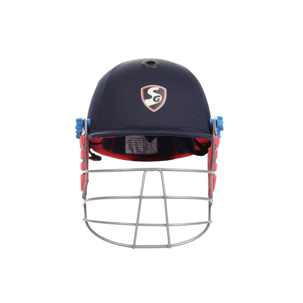 SG Poly-Fab Professional Cricket Helmet | Durable Steel Grill, Lightweight ABS Shell, Adjustable Fit