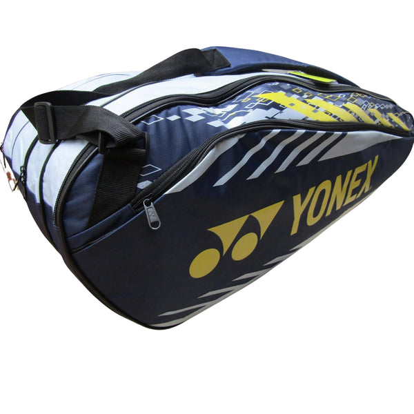Yonex ACE1-Q014-2326-T02-S Badminton Racquet Bag - Navy/Golden Kiwi | Premium, Spacious & Durable Kit Bag | Ideal for Club & Tournament Players