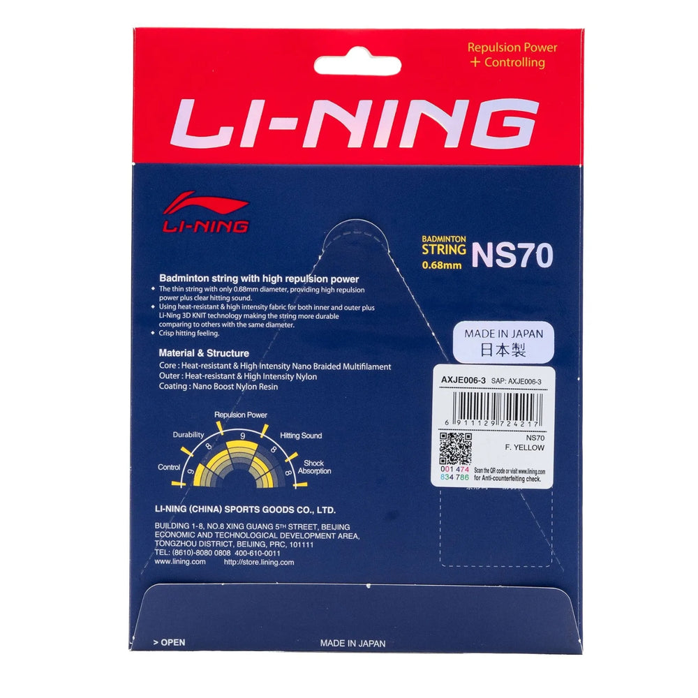 Li-Ning NS70 Badminton String (0.68mm) - Best Price online Prokicksports.com