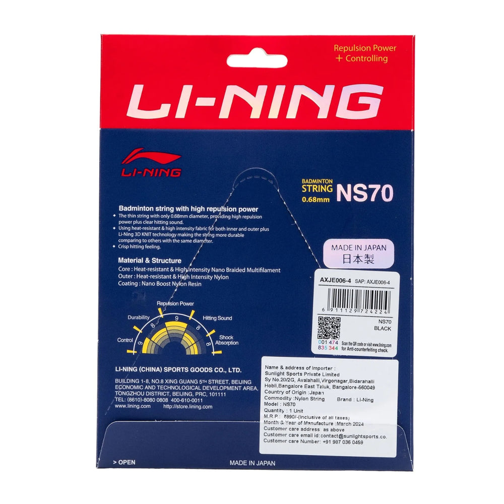 Li-Ning NS70 Badminton String (0.68mm) - Best Price online Prokicksports.com