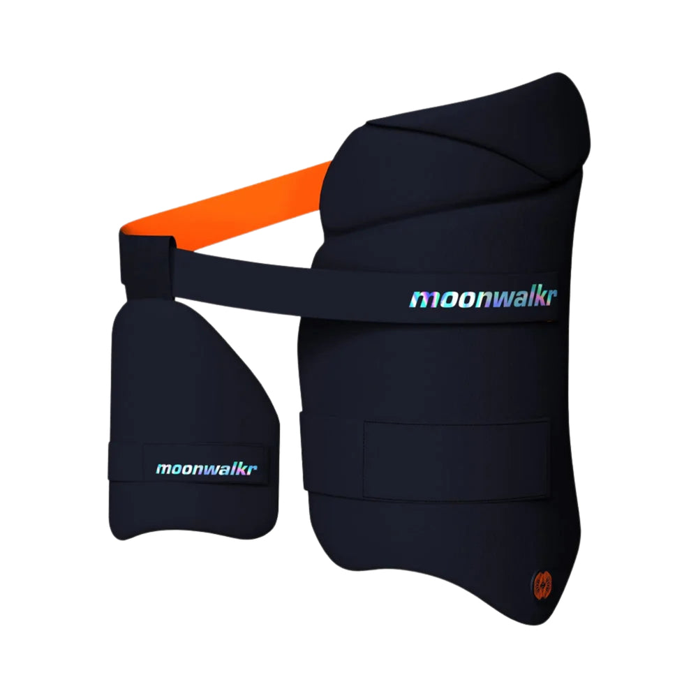 Moonwalkr Thigh Guard 2.0 – Right Hand, XL | Lightweight, Flexible & High-Impact Cricket Protection | Blue Design