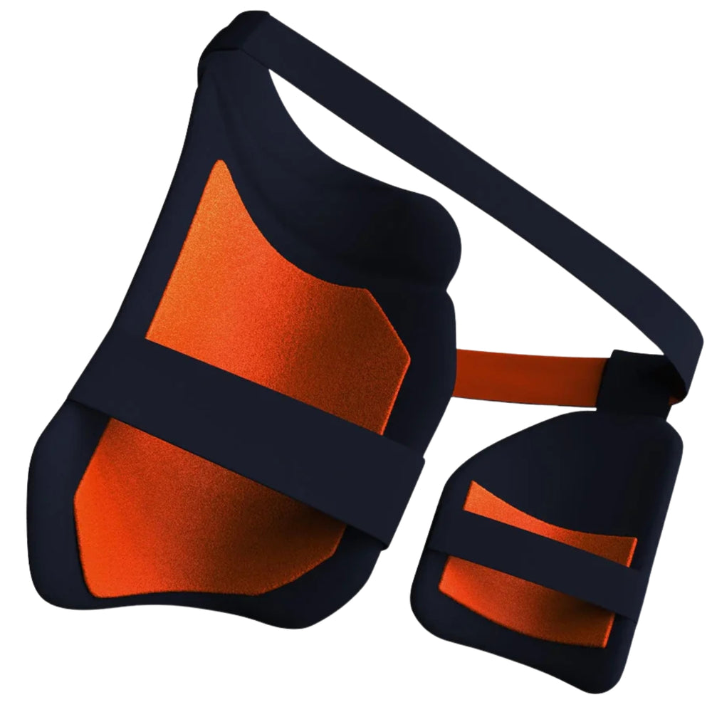 Moonwalkr Thigh Guard 2.0 – Right Hand, XL | Lightweight, Flexible & High-Impact Cricket Protection | Blue Design - Best Price online Prokicksports.com