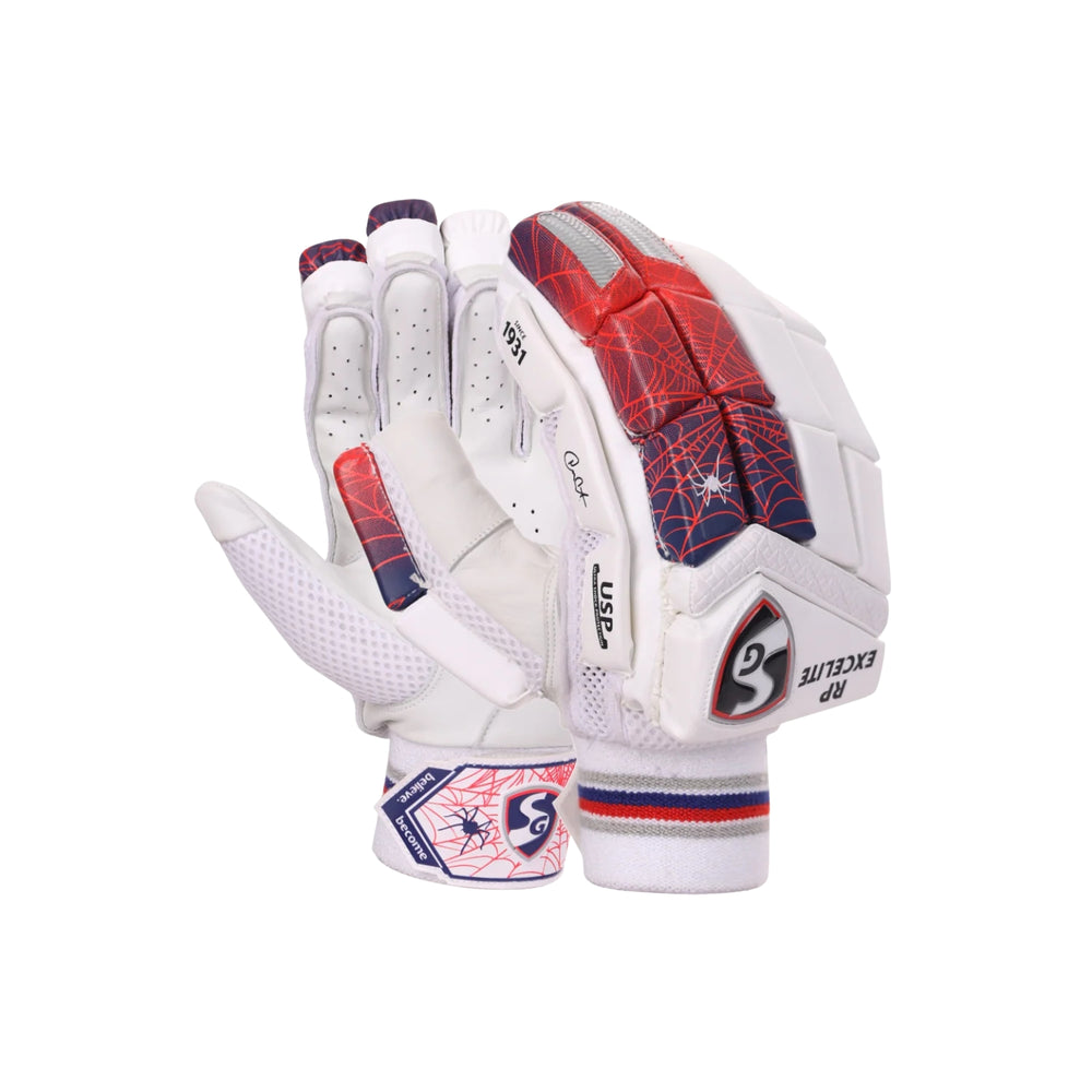SG RP Excelite Batting Gloves – Adult | Lightweight, Durable & Comfortable Cricket Gloves with Superior Grip & Protection