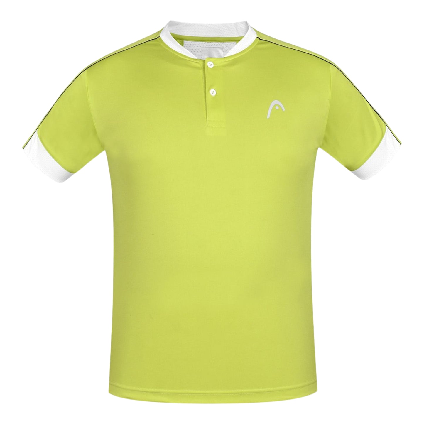HEAD HCD-409 Polo Men’s Henley Neck T-Shirt – Neon Green/White | 100% Polyester, Lightweight, Breathable & Stylish Sportswear for Men - Best Price online Prokicksports.com