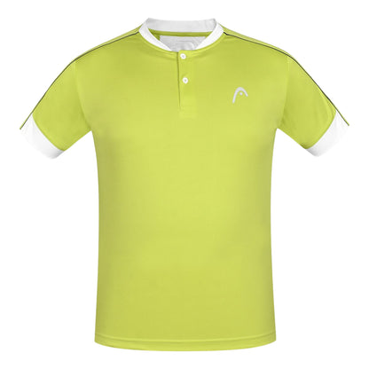 HEAD HCD-409 Polo Men’s Henley Neck T-Shirt – Neon Green/White | 100% Polyester, Lightweight, Breathable & Stylish Sportswear for Men - Best Price online Prokicksports.com