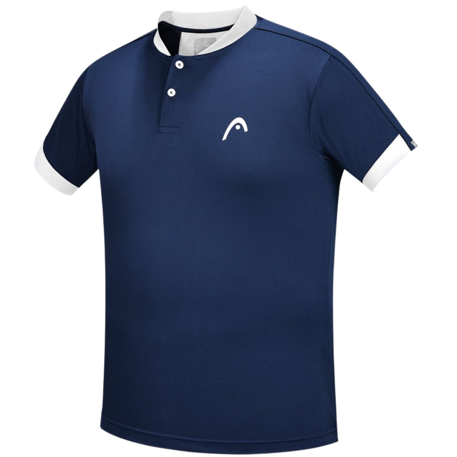 HEAD HCD-410 Polo Men's Henley Neck T-Shirt – Navy/White 100