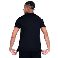 Li-Ning ATSU847-5 Men’s R-Neck Badminton T-Shirt – Black/Silver | Lightweight, Breathable & Quick-Dry Sportswear for Training and Matches - Best Price online Prokicksports.com