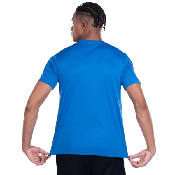 Li-Ning ATSU847-8 Men’s R-Neck Badminton T-Shirt – Blue | Lightweight, Breathable & Quick-Dry Sportswear for Training and Match Play