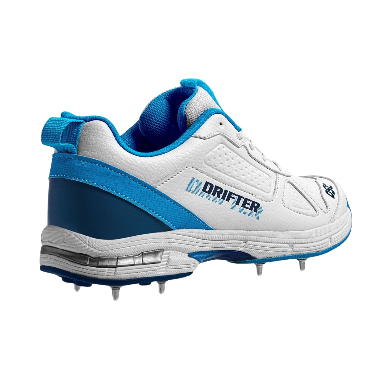 DSC Drifter Metal Spikes Cricket Shoes, Blue | High-Performance Cricket Footwear for Stability & Grip - Best Price online Prokicksports.com