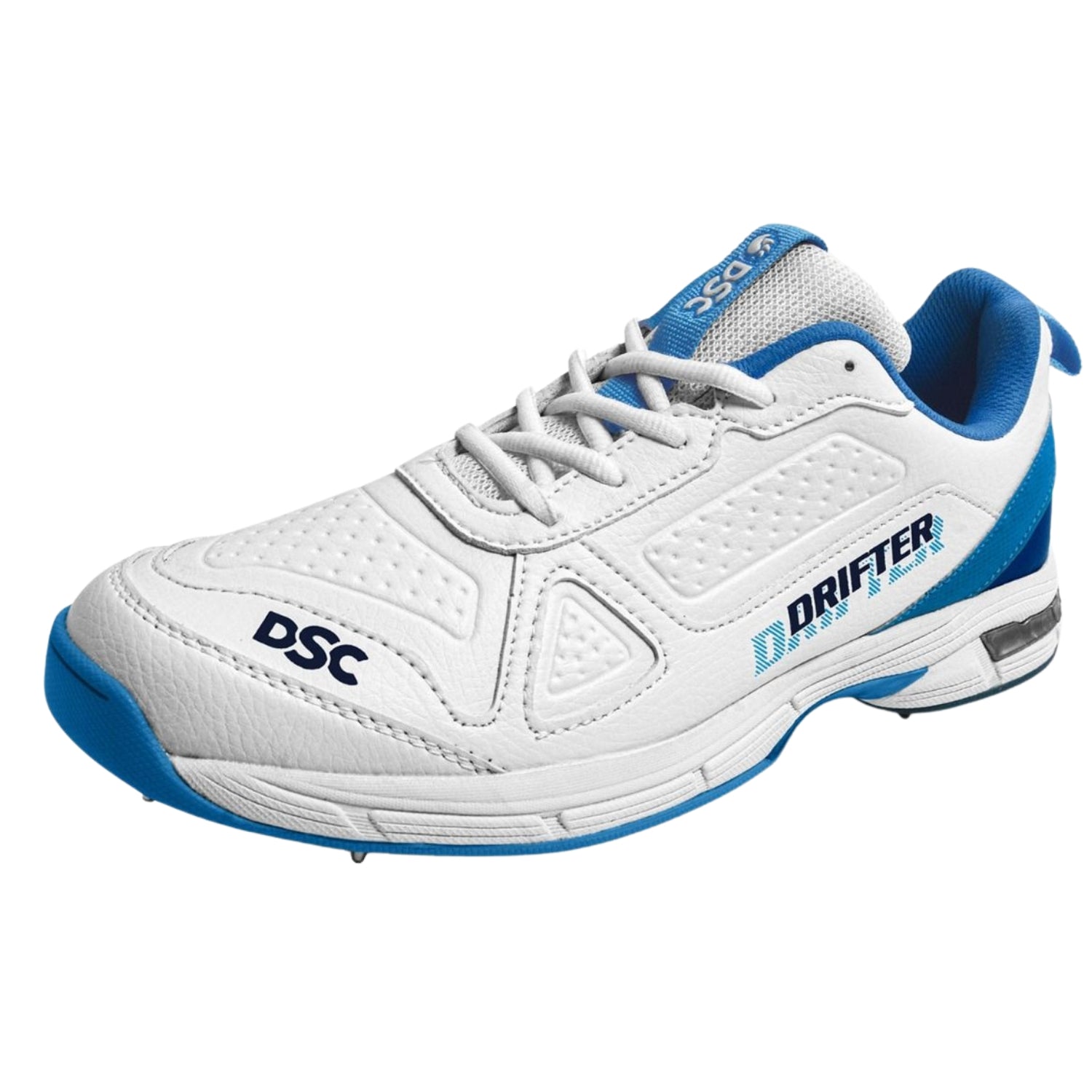 DSC Drifter Metal Spikes Cricket Shoes, Blue | High-Performance Cricket Footwear for Stability & Grip - Best Price online Prokicksports.com