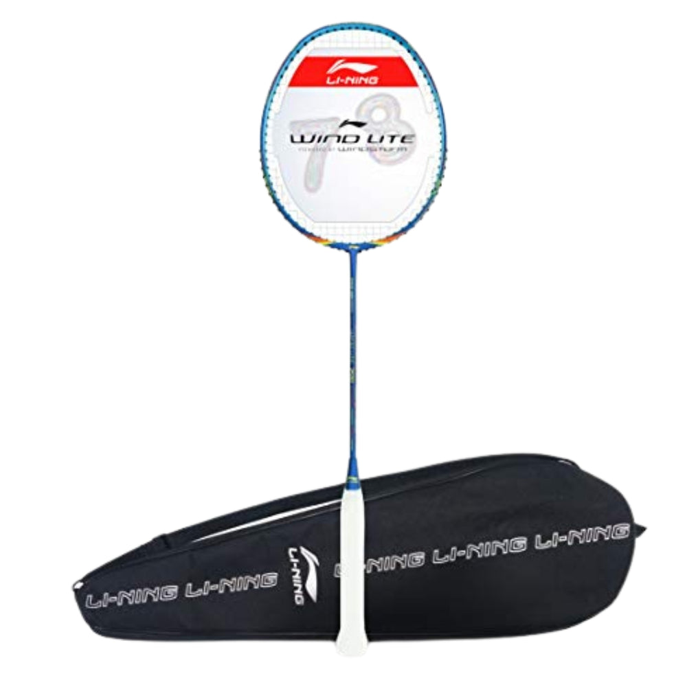 Li-Ning Wind Lite 700 Carbon Fibre Strung Badminton Racket with Free Full Cover – Navy/Red | Ultra-Lightweight 78g, High-Tension Frame, Aerodynamic Design - Best Price online Prokicksports.com