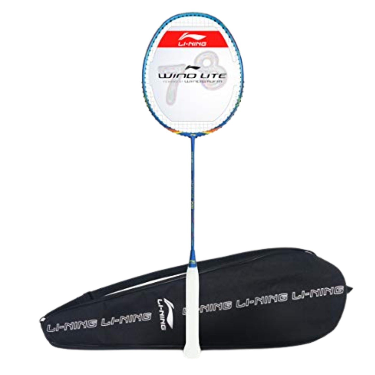 Li-Ning Wind Lite 700 Carbon Fibre Strung Badminton Racket with Free Full Cover – Navy/Red | Ultra-Lightweight 78g, High-Tension Frame, Aerodynamic Design - Best Price online Prokicksports.com