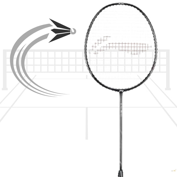 Li-Ning G-TEK 88 GX Strung Graphite Badminton Racquet with Cover – Navy | Lightweight Graphite Frame, High-Tension Design, All-Round Performance