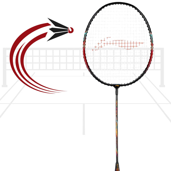 Li-Ning AYPU165-1 Smash XP 60 IV Strung Badminton Racquet with Full Cover (Pack of 2), G5 – Black/Red | Durable Aluminum Frame, Pre-Strung Racquets for Beginners