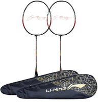 Li-Ning AYPU165-1 Smash XP 60 IV Strung Badminton Racquet with Full Cover (Pack of 2), G5 – Black/Red | Durable Aluminum Frame, Pre-Strung Racquets for Beginners - Best Price online Prokicksports.com